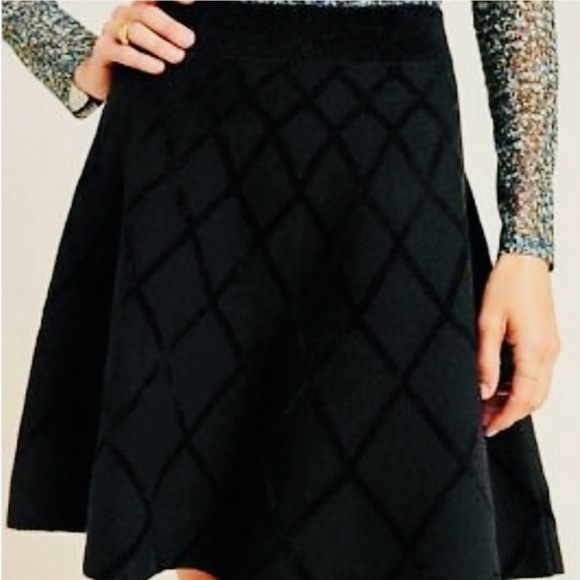 Anthropologie Dresses & Skirts - Anthropologie Maeve Sweater Skirt Black sz. Medium NWOT